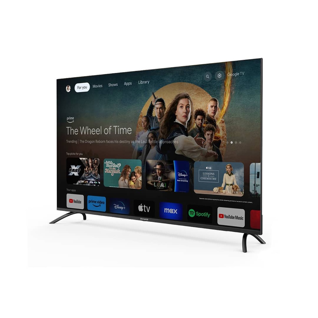 Aiwa 43", HD Smart TV, Google TV.