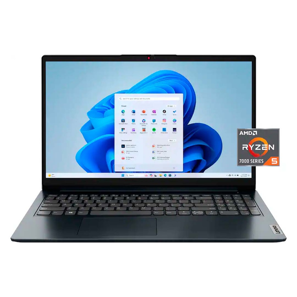 Laptop Lenovo IdeaPad 1 82VG00WXUS, AMD Ryzen 5 7520U, 8GB, 256GB SSD, AMD Radeon 610M, 15.6", US, W11.
